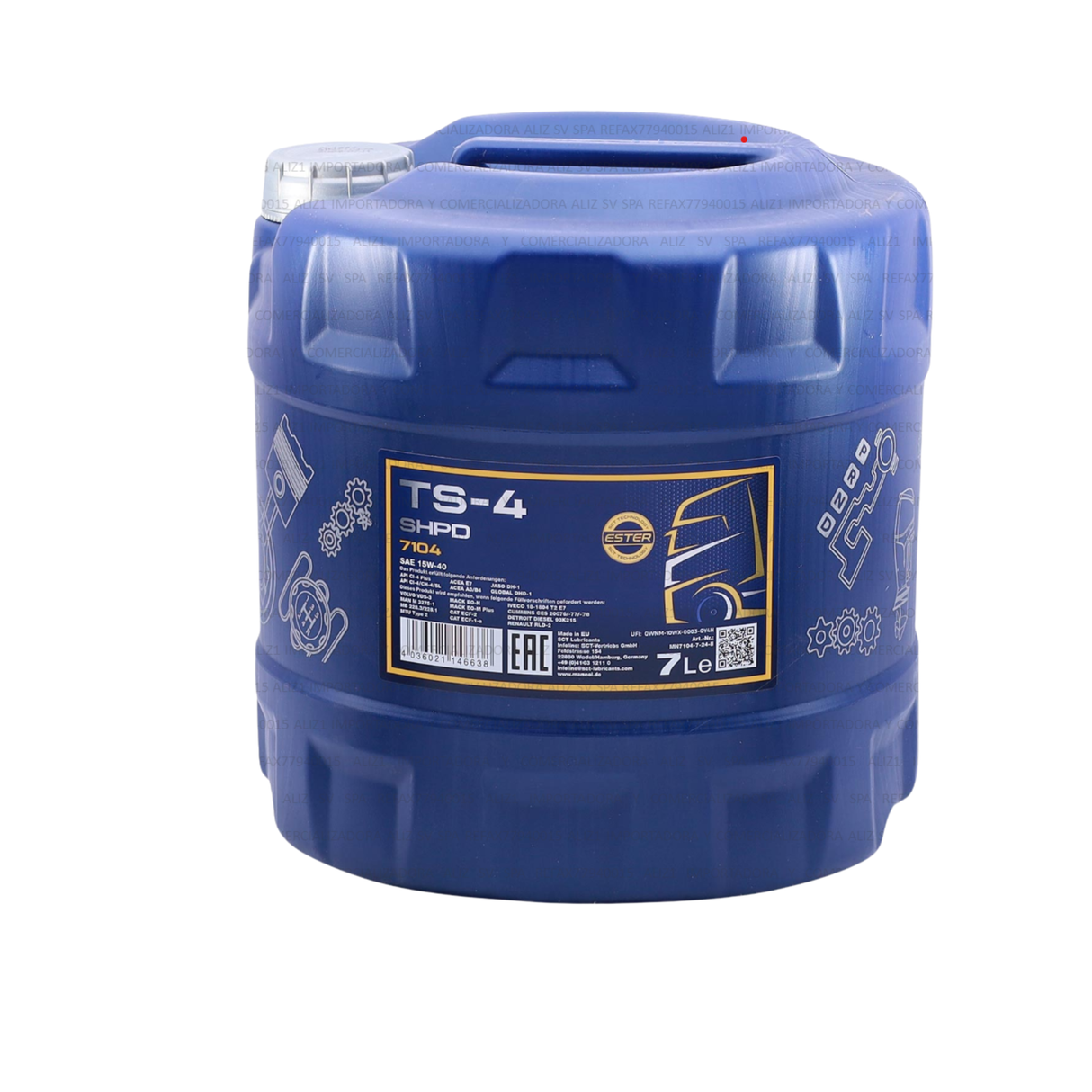 Aceite 15w40 Mannol Ts-4 Extra, Bidón 7 Litros Alemania