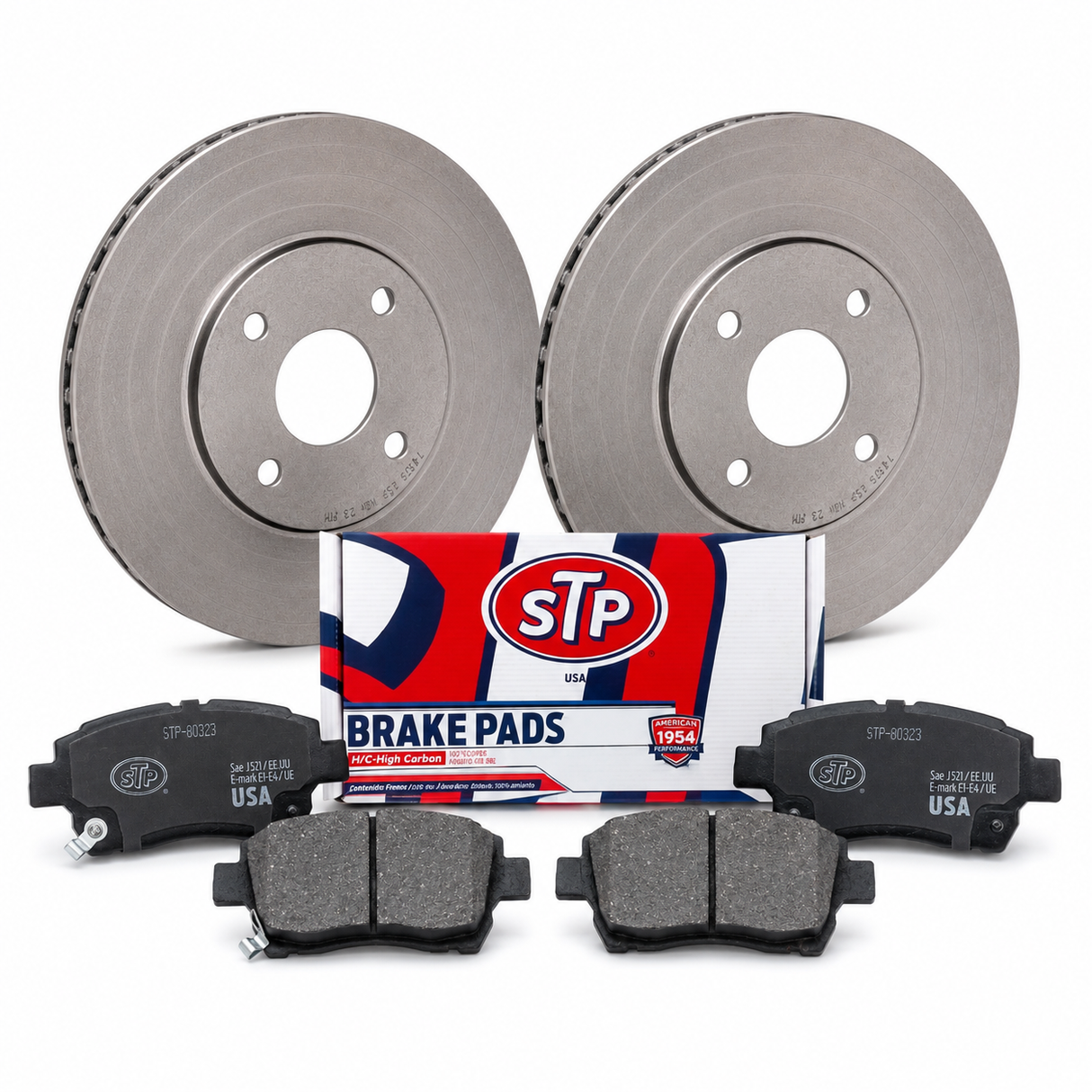 Kit de frenos STP KIT-STP-0033776-0020533: dos discos, pastillas y caja STP