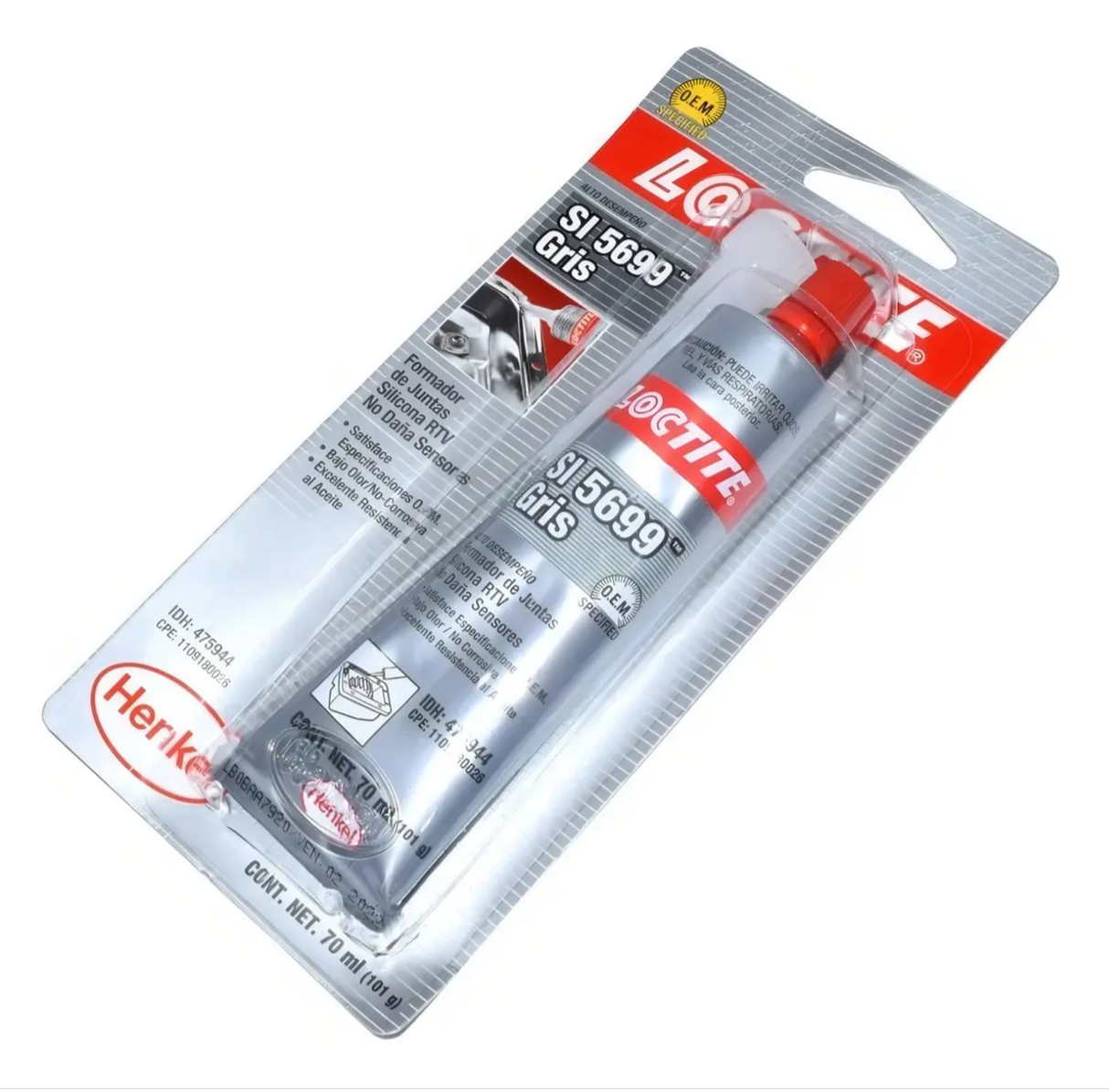 Sellador De Silicona Gris 70ml Loctite Y A