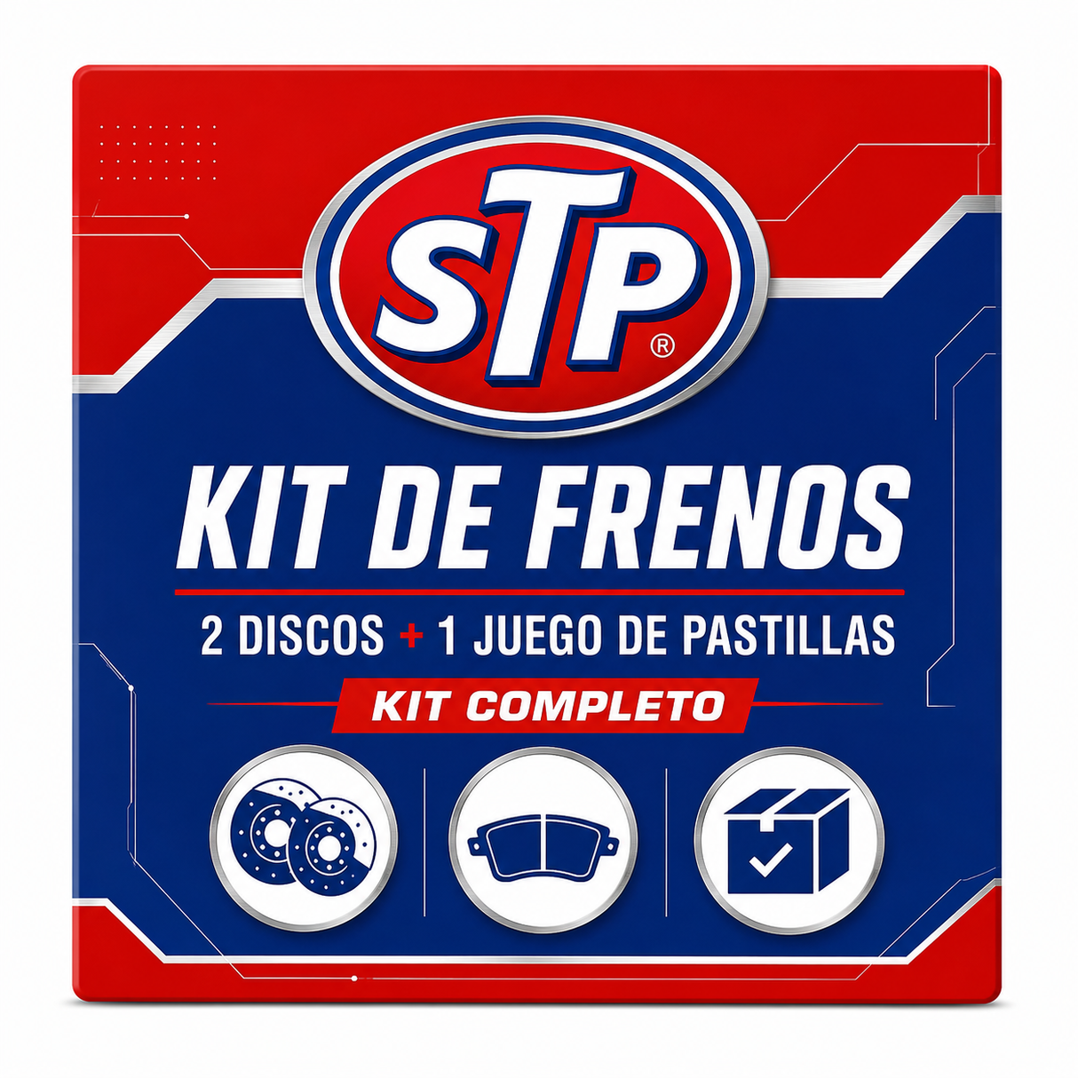 STP kit de frenos completo: 2 discos y 1 juego de pastillas