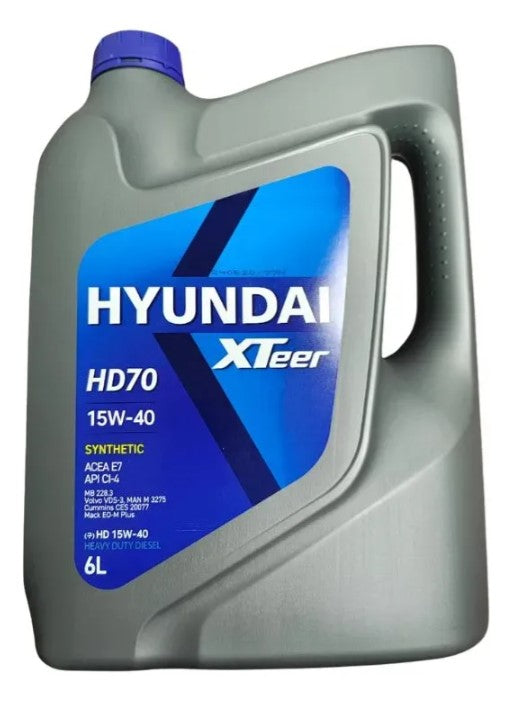 Aceite Para Motor Hyundai Xteer Sintético Diesel 15W40 6 Litros