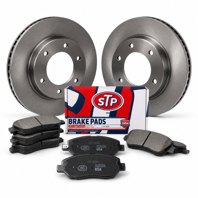 Kit de frenos STP KIT-STP-0033723-001183S: dos discos, pastillas y caja STP