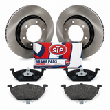 Kit de frenos STP KIT-STP-440004P-453067S: dos discos, pastillas y caja STP