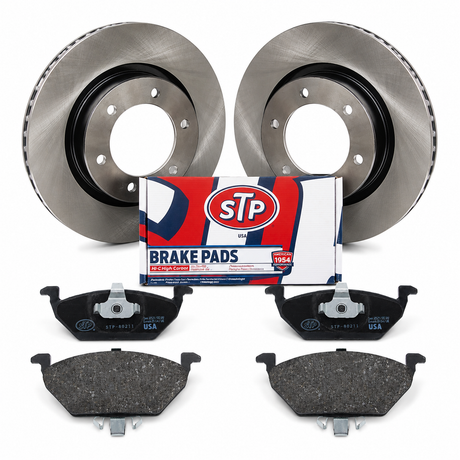 Kit de frenos STP KIT-STP-440004P-453067S: dos discos, pastillas y caja STP