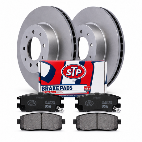 Kit de frenos STP KIT-STP-9941360-9973886: dos discos, pastillas y caja STP