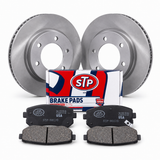 Kit de frenos STP KIT-STP-H00001P-9954125: dos discos, pastillas y caja STP