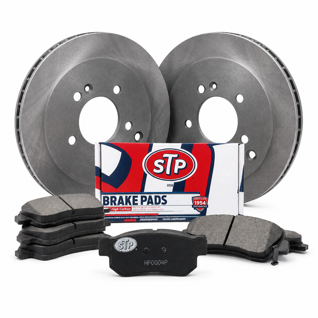 Kit de frenos STP KIT-STP-HF0004P-9954712: dos discos, pastillas y caja STP