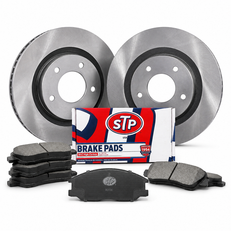 Kit de frenos STP KIT-STP-HF0027P-9973445: dos discos, pastillas y caja STP