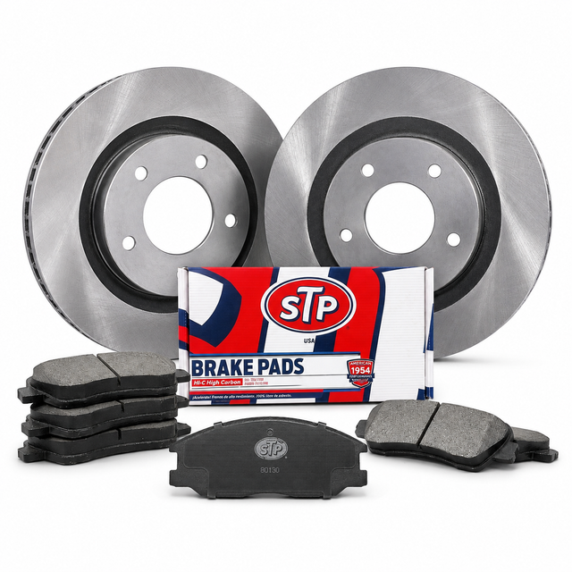Kit de frenos STP KIT-STP-HF0027P-9973445: dos discos, pastillas y caja STP