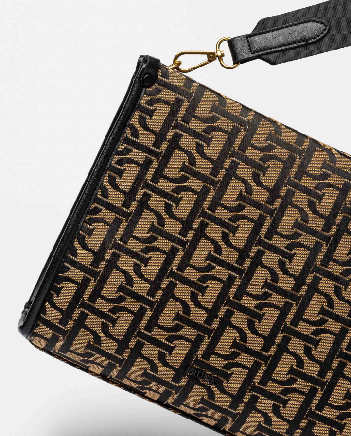 BANDOLERA THE MONOGRAM JACQUARD CAMEL