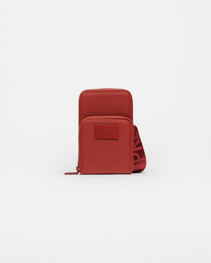 MINI BAG AMY EFECTO CUERO ROJO