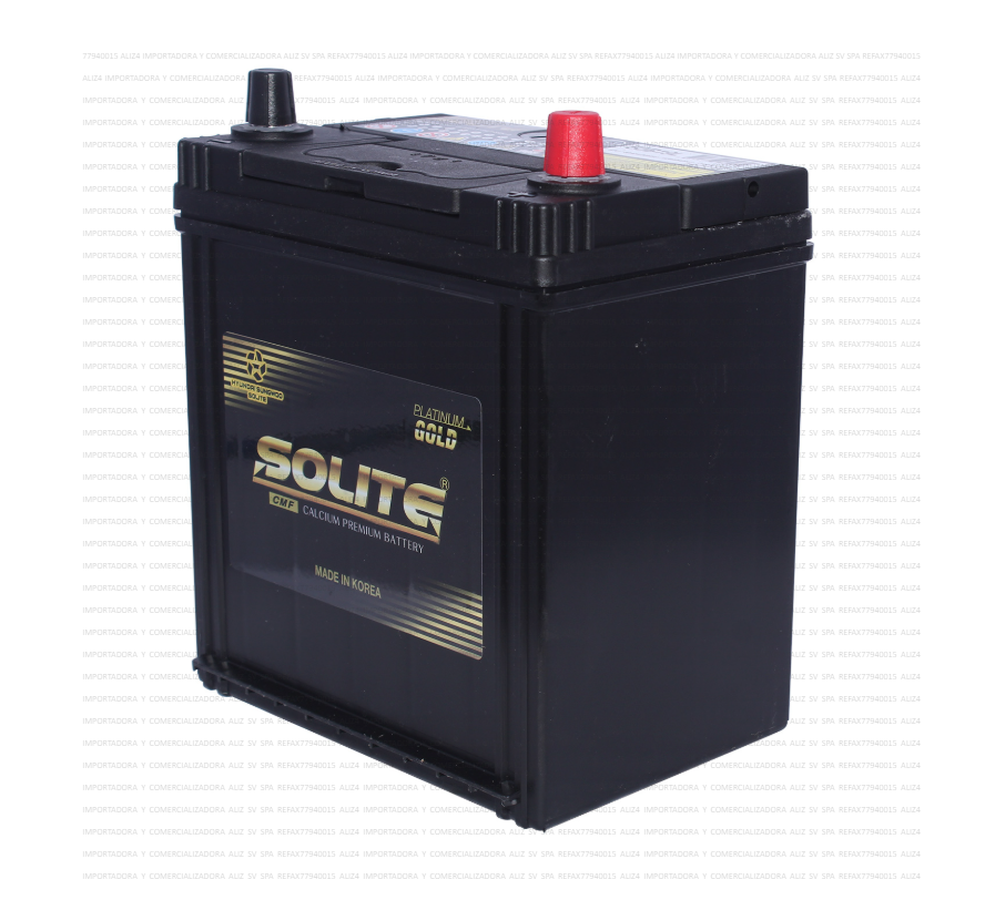Bateria Solite 40 Ah 50B19L 370 Cca Largo 18,7 Cm, Ancho 12,7 Cm, Alto 21,9 Cm (-+)