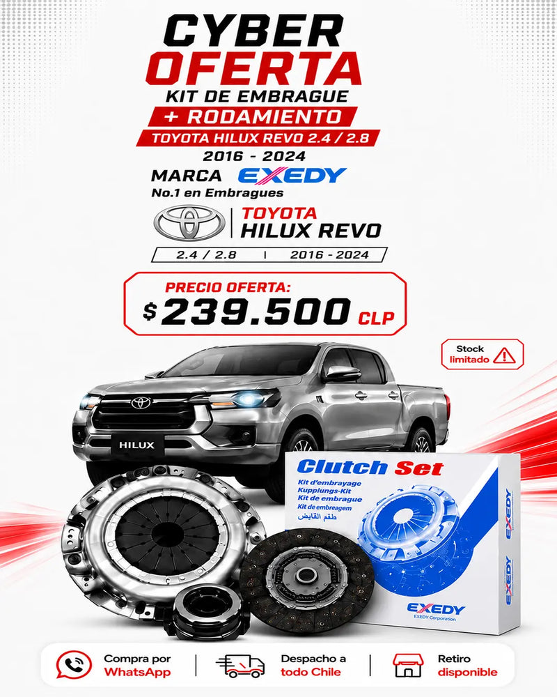 Banner oferta kit de embrague EXEDY para móvil