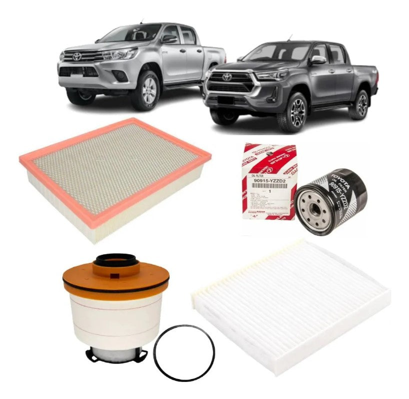 KIT DE FILTROS TOYOTA HILUX 2.4/2.8 2016-2024